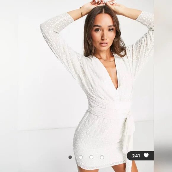 ASOS Sparkly White Dress - Picture 5 of 6